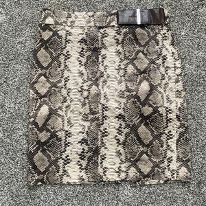Snakeskin print MK pencil skirt